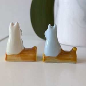 (Pair) Ceramic Moomin & Snorkmaiden Figurine SET